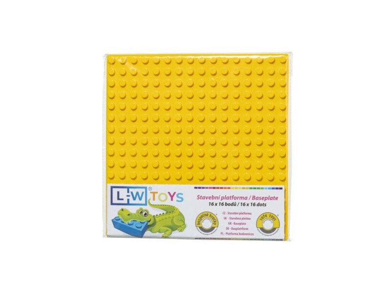 L-W Toys JUNIOR Podložka na stavění 16x16 bodů žlutá